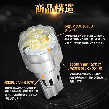 Amazon.co.jp: SUPAREE T15 T16 LED バックランプ 爆光 後退灯